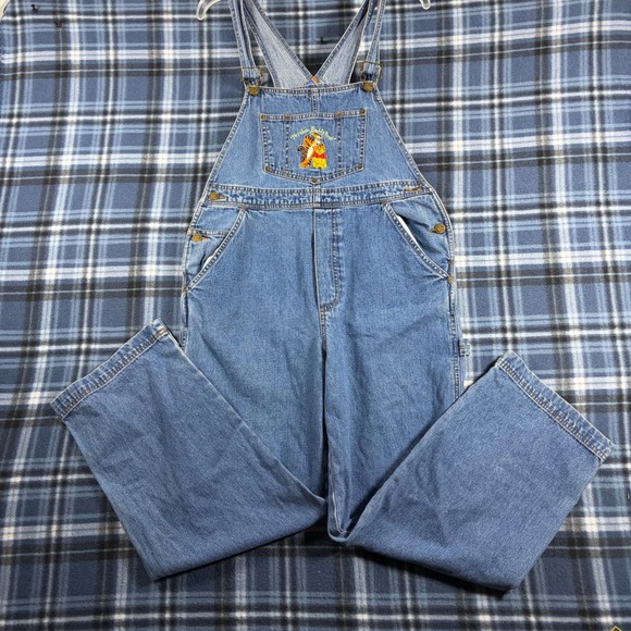 Disney Denim - Vintage Disney Winnie the Pooh Tigger Denim Overalls Medium Blue Cotton Blitzz